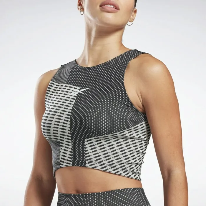 TShirts and Graphic Tees Womens Reebok Seamless Crop Top Black