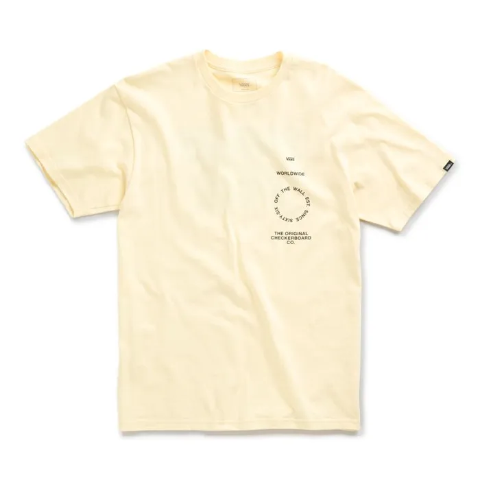 TShirts and Tanks Men Vans Distortion Type TShirt Double Cream