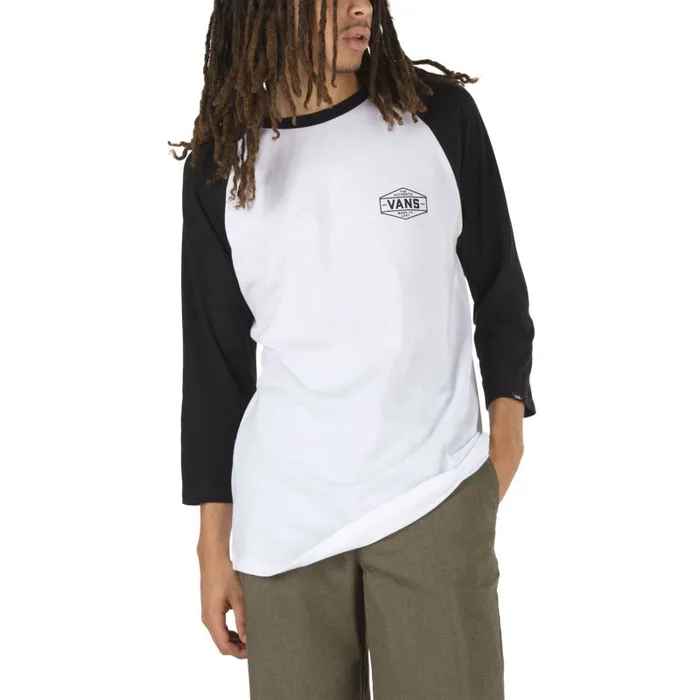 TShirts and Tanks Men Vans Standard Raglan Whiteblack