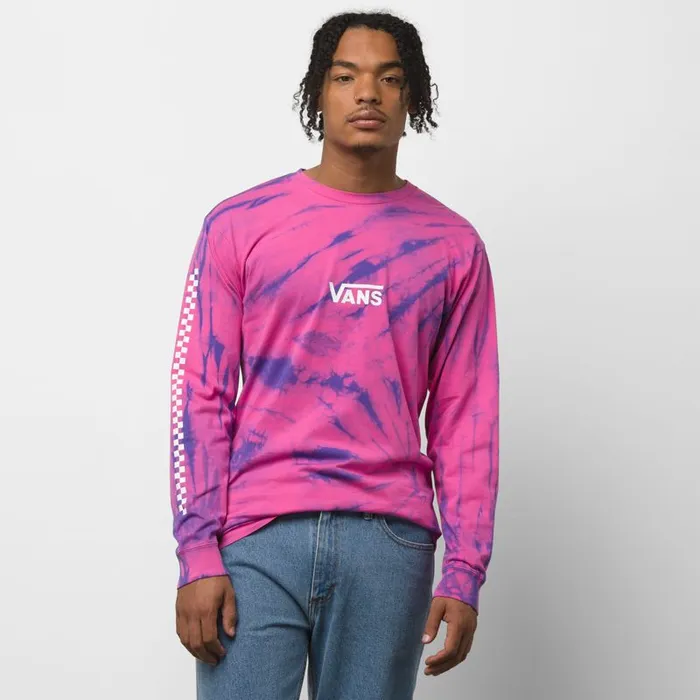 TShirts and Tanks Men Vans Tie Dye Checker Long Sleeve TShirt Fuchsia Purple Tie Dye TShirts and Tanks Men Vans Tie Dye Checker Long Sleeve TShirt Fuchsia Purple Tie Dye