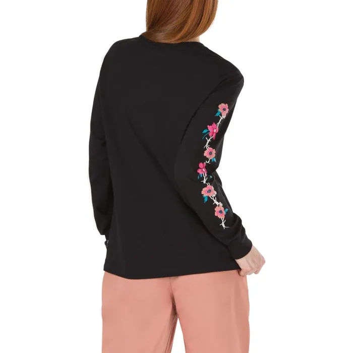TShirts and Tanks Women Vans Barbeesha Long Sleeve Boyfriend Tee Black TShirts and Tanks Women Vans Barbeesha Long Sleeve Boyfriend Tee Black