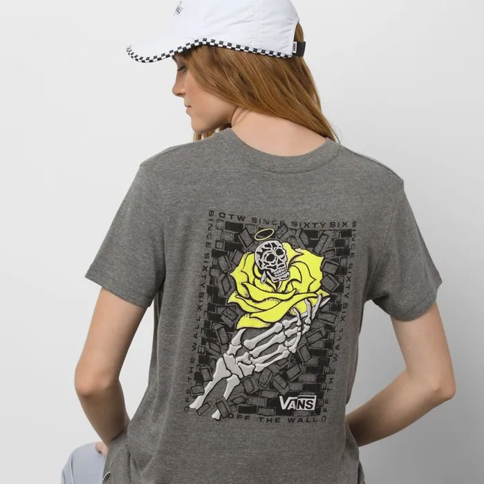 TShirts and Tanks Women Vans Clawdia Boyfriend Tee Grey Heather