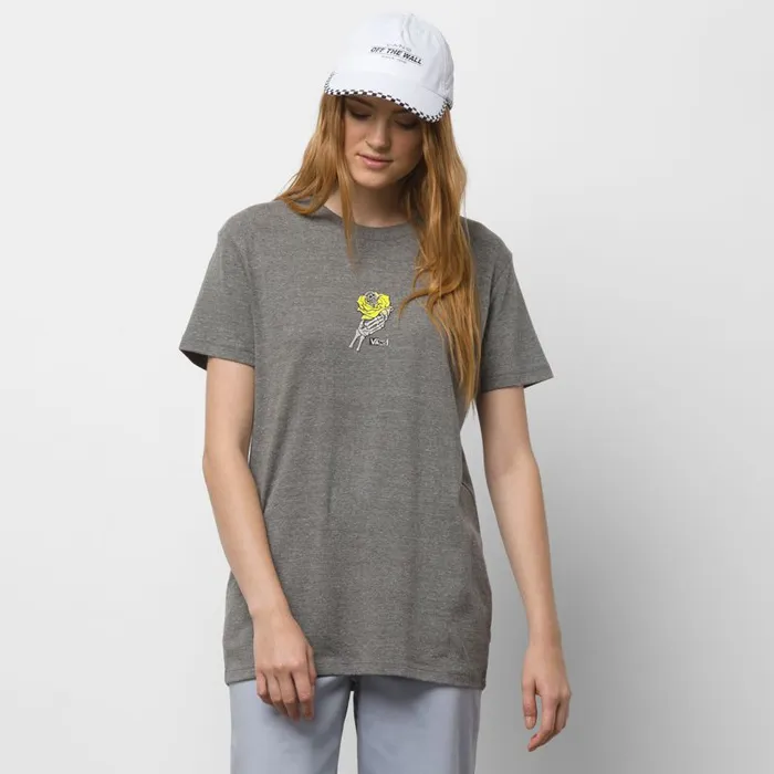 TShirts and Tanks Women Vans Clawdia Boyfriend Tee Grey Heather TShirts and Tanks Women Vans Clawdia Boyfriend Tee Grey Heather