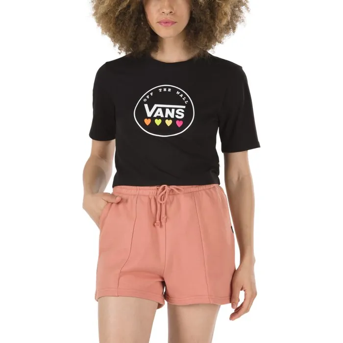 TShirts and Tanks Women Vans Glow Stax Sport Crew Tee Black TShirts and Tanks Women Vans Glow Stax Sport Crew Tee Black