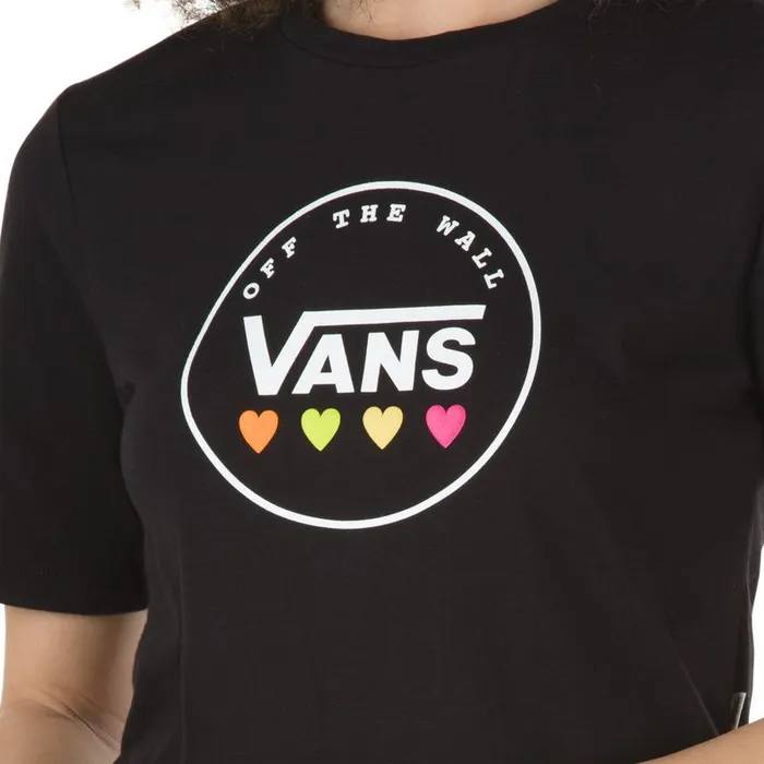 TShirts and Tanks Women Vans Glow Stax Sport Crew Tee Black TShirts and Tanks Women Vans Glow Stax Sport Crew Tee Black