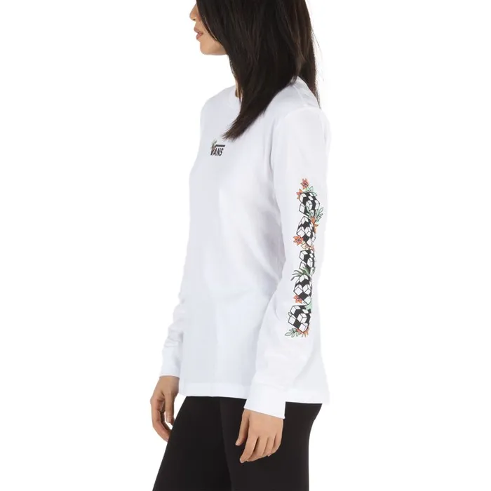 TShirts and Tanks Women Vans Jefferspin Long Sleeve Boyfriend Tee White TShirts and Tanks Women Vans Jefferspin Long Sleeve Boyfriend Tee White