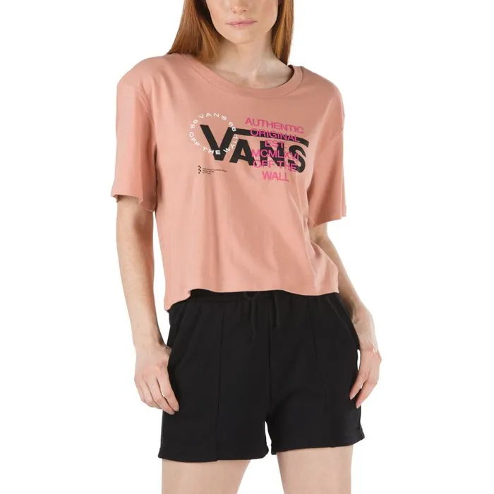 TShirts and Tanks Women Vans Ya Mos Cropped Tee Rose Dawn