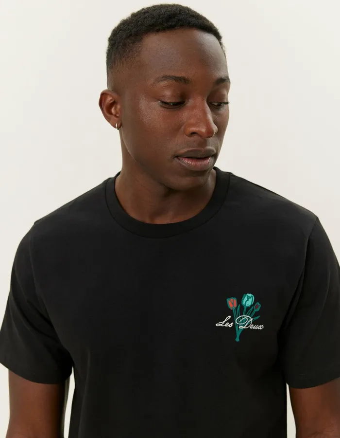 Tshirts Men Les Deux Bruno Caf TShirt 8211 BlackBlack