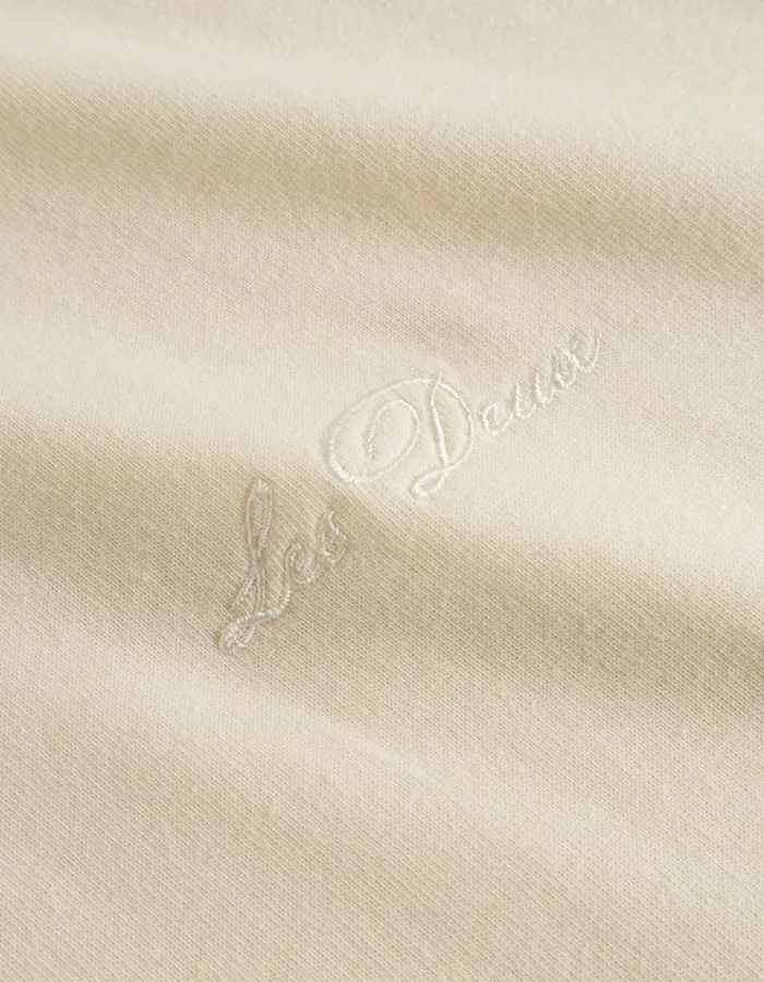 Tshirts Men Les Deux Crew LS TShirt 8211 IvoryLight Ivory