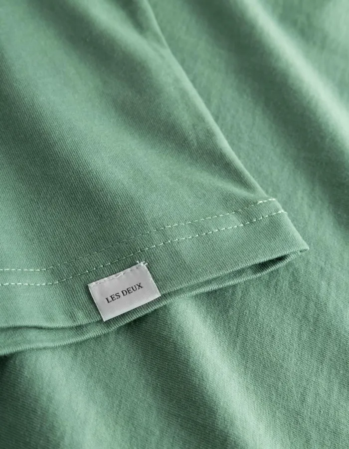 Tshirts Men Les Deux Encore TShirt 8211 Dark Ivy GreenWhite