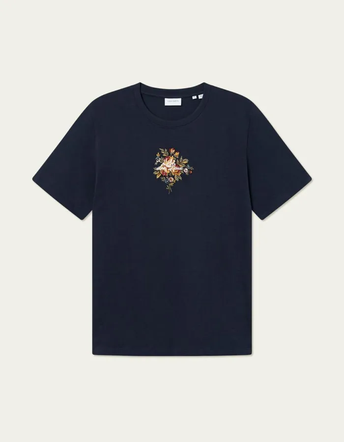 Tshirts Men Les Deux Fiore TShirt 8211 Dark Navy