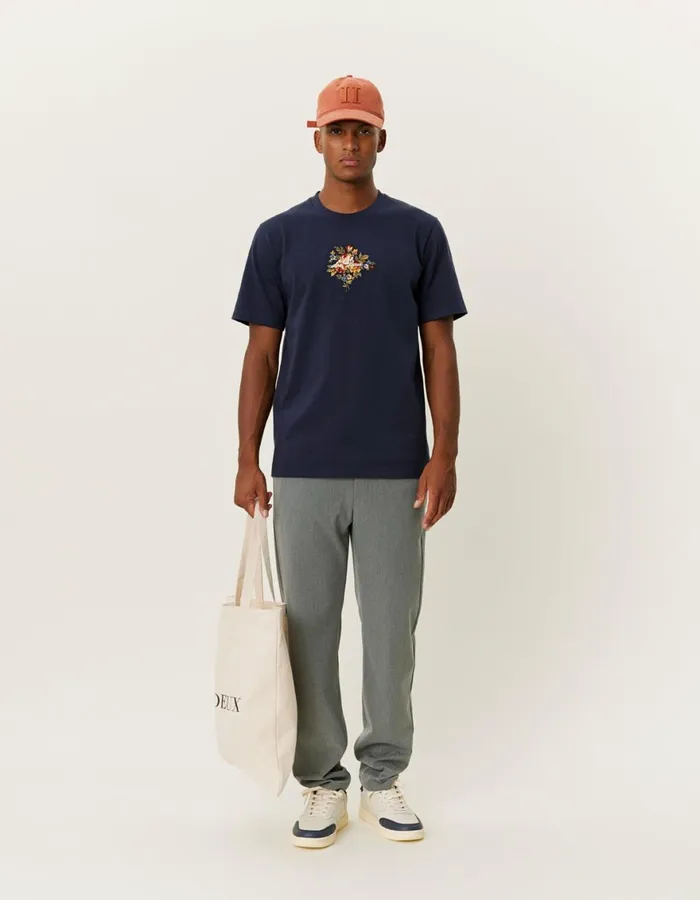 Tshirts Men Les Deux Fiore TShirt 8211 Dark Navy
