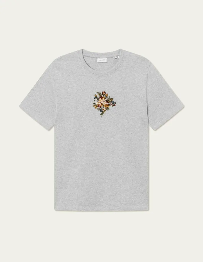 Tshirts Men Les Deux Fiore TShirt 8211 Snow Melange