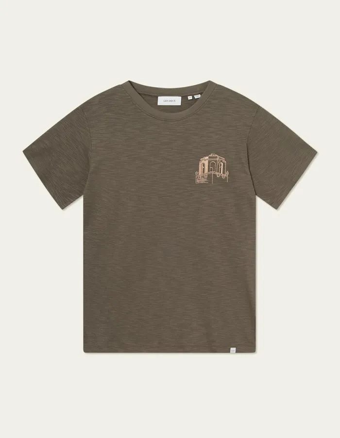 Tshirts Men Les Deux Hotel TShirt 8211 Bungee CordSeashell