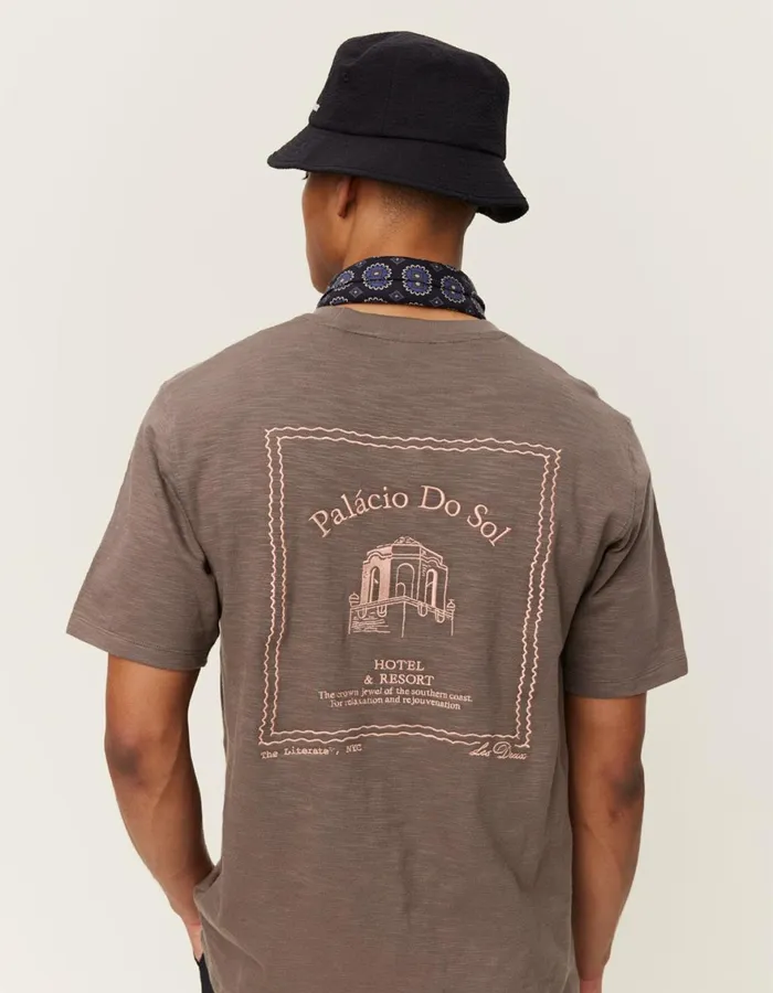 Tshirts Men Les Deux Hotel TShirt 8211 Bungee CordSeashell