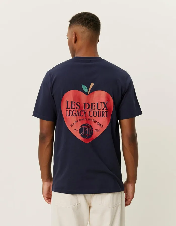 Tshirts Men Les Deux Legacy Court TShirt 8211 Dark Navy