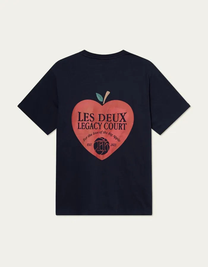 Tshirts Men Les Deux Legacy Court TShirt 8211 Dark Navy