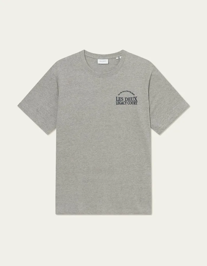 Tshirts Men Les Deux Legacy Court TShirt 8211 Grey Melange