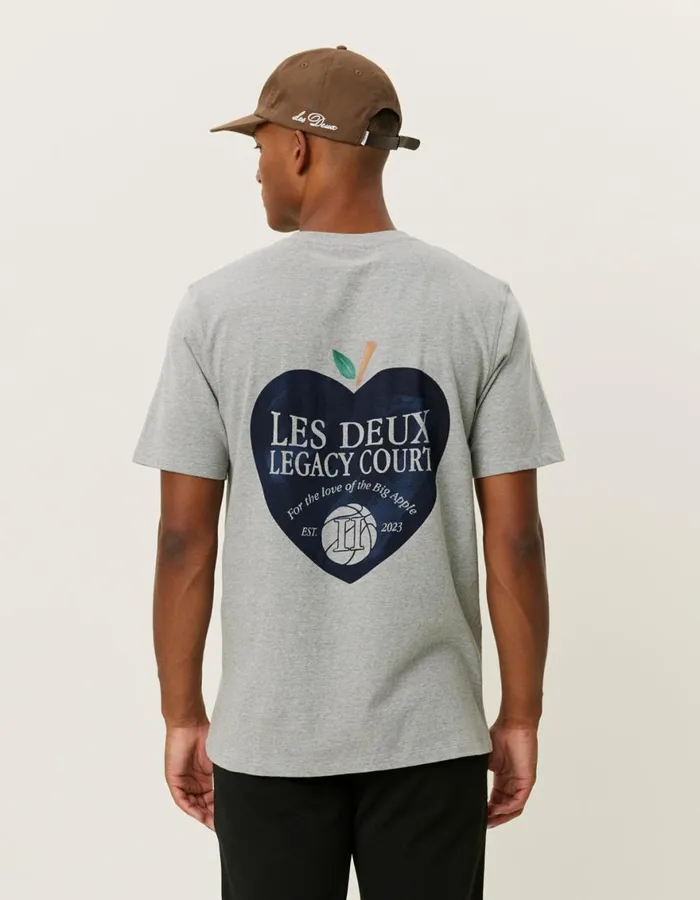 Tshirts Men Les Deux Legacy Court TShirt 8211 Grey Melange