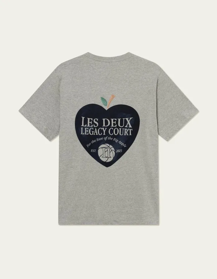 Tshirts Men Les Deux Legacy Court TShirt 8211 Grey Melange