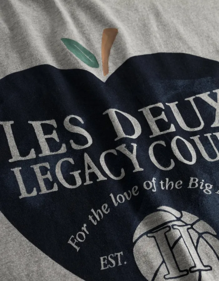 Tshirts Men Les Deux Legacy Court TShirt 8211 Grey Melange