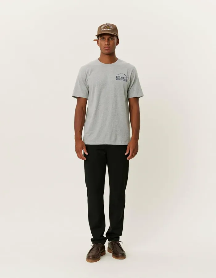 Tshirts Men Les Deux Legacy Court TShirt 8211 Grey Melange