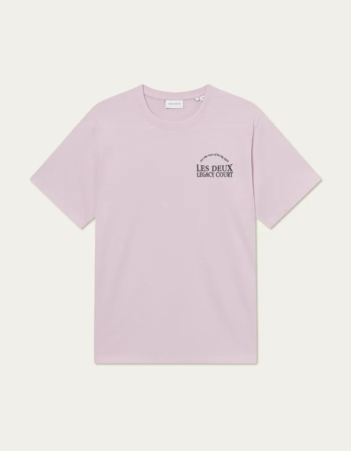Tshirts Men Les Deux Legacy Court TShirt 8211 Oyster Rose