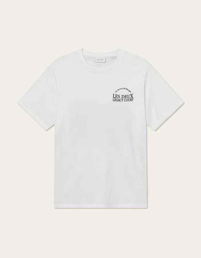 Tshirts Men Les Deux Legacy Court TShirt 8211 WhiteWhite