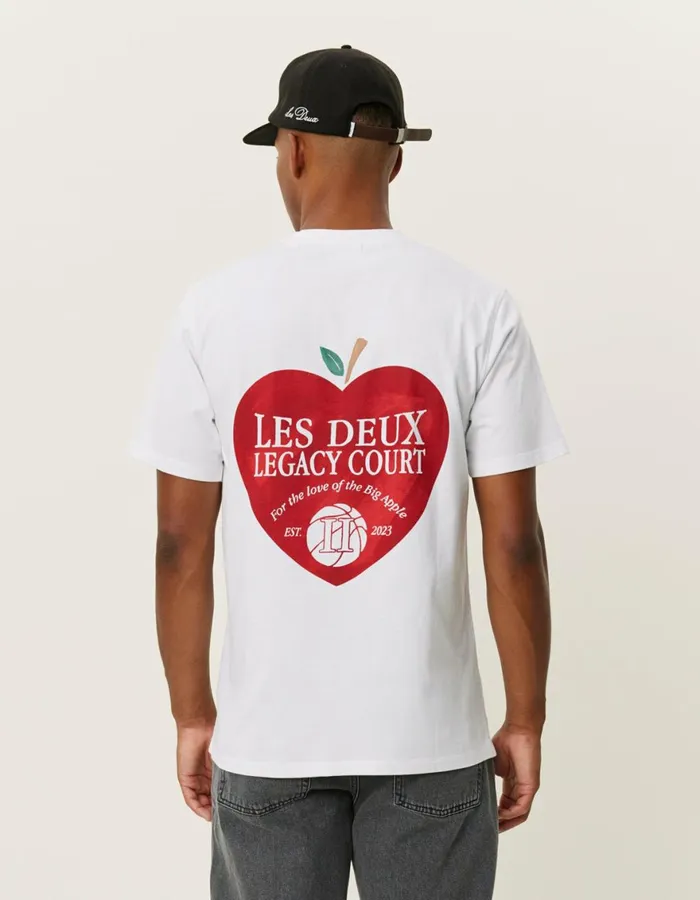 Tshirts Men Les Deux Legacy Court TShirt 8211 WhiteWhite