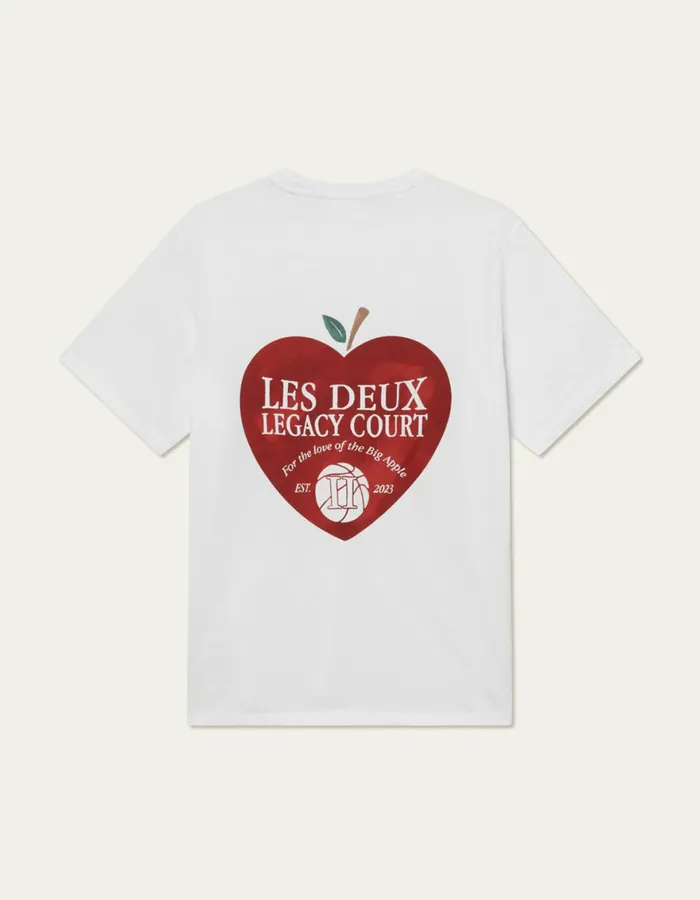 Tshirts Men Les Deux Legacy Court TShirt 8211 WhiteWhite