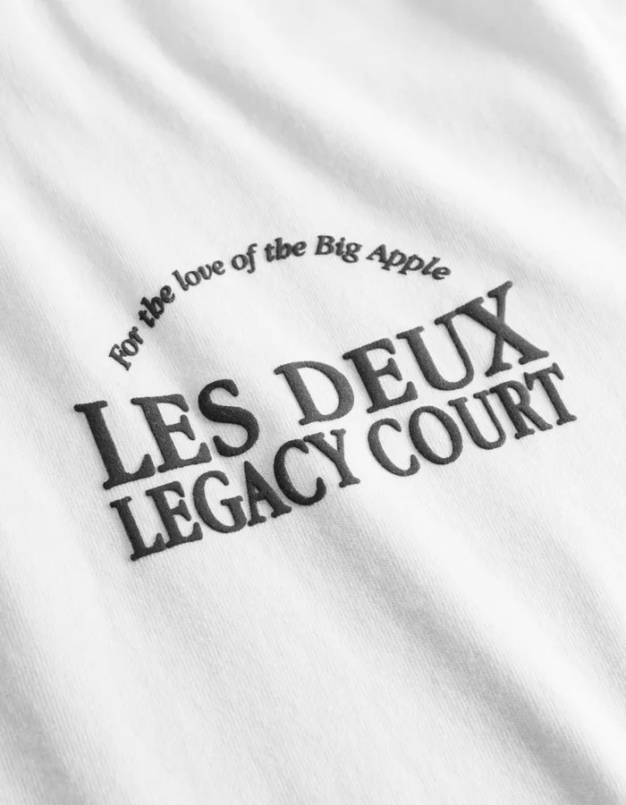 Tshirts Men Les Deux Legacy Court TShirt 8211 WhiteWhite
