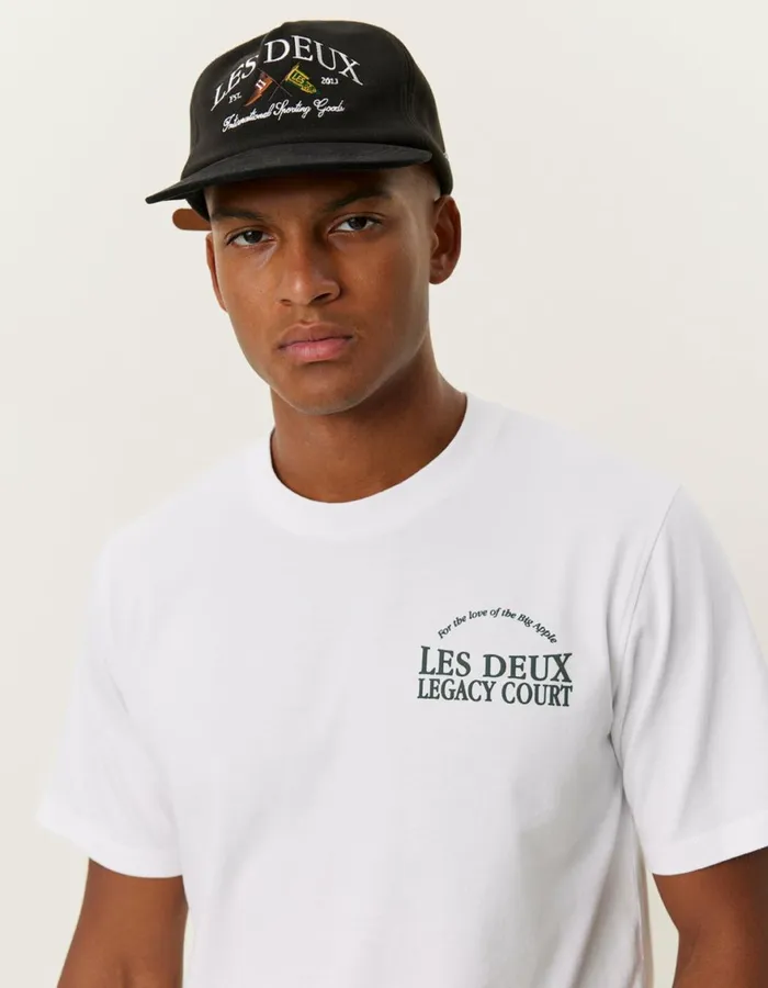 Tshirts Men Les Deux Legacy Court TShirt 8211 WhiteWhite