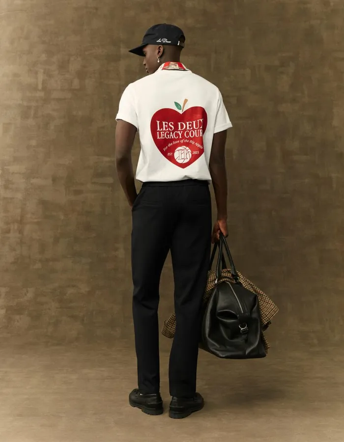 Tshirts Men Les Deux Legacy Court TShirt 8211 WhiteWhite