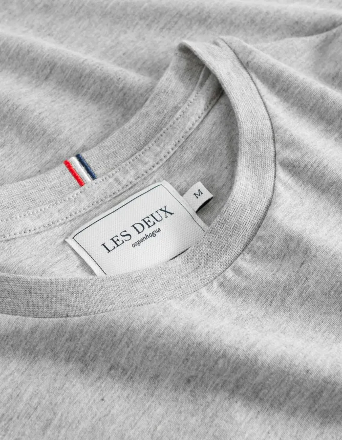 Tshirts Men Les Deux Norregaard TShirt 8211 Grey Melange