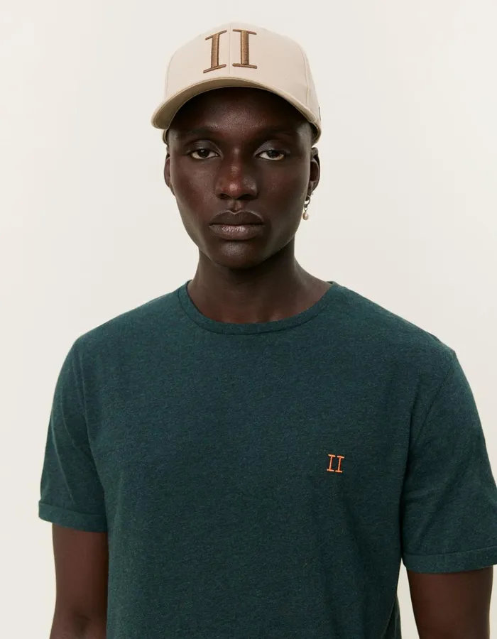 Tshirts Men Les Deux Norregaard TShirt 8211 Seasonal 8211 Pine Green MelangeOrange