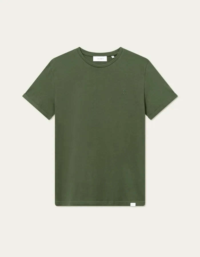 Tshirts Men Les Deux Norregaard Tonal TShirt 8211 Olive Night