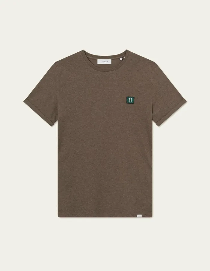 Tshirts Men Les Deux Piece 20 TShirt 8211 Mountain Grey MelangePosy Green