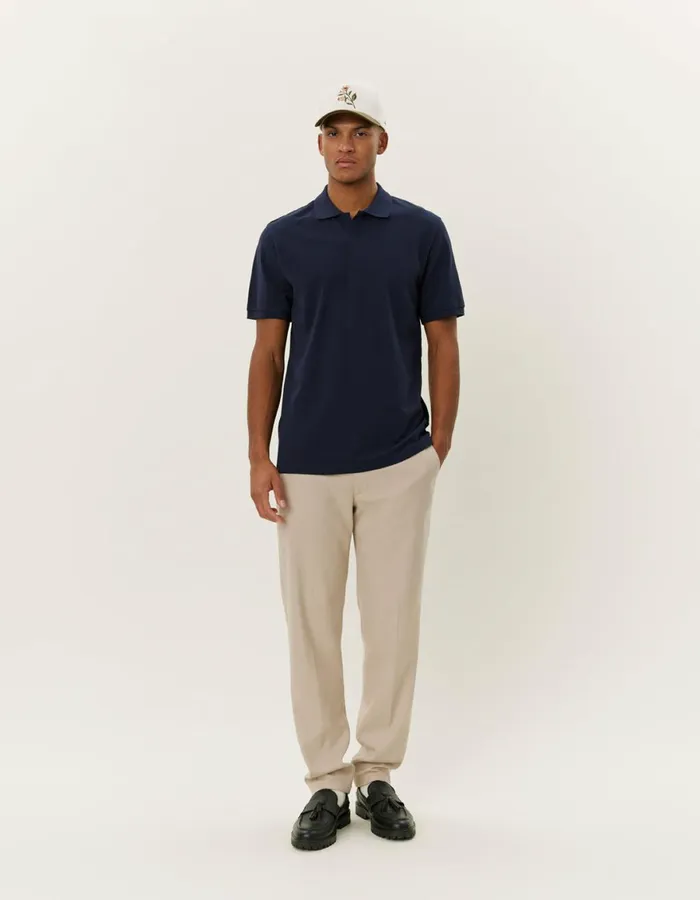 Tshirts Men Les Deux Piqu Polo 20 8211 Dark Navy