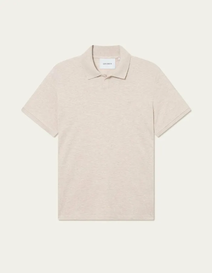 Tshirts Men Les Deux Piqu Polo 20 8211 Light Sand Melange