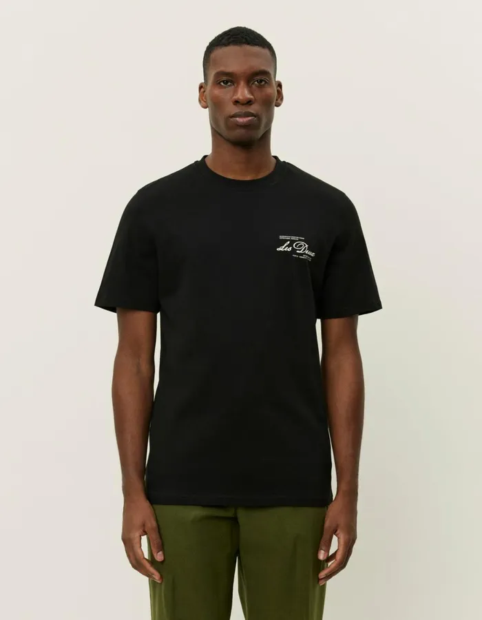Tshirts Men Les Deux Scandinavian TShirt 8211 BlackIvory