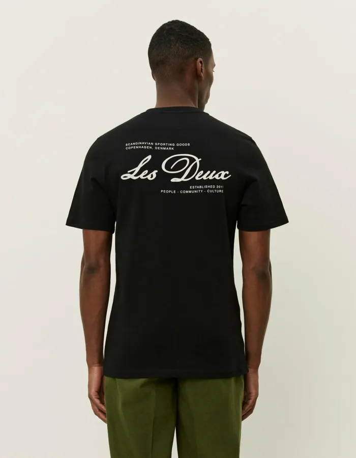 Tshirts Men Les Deux Scandinavian TShirt 8211 BlackIvory