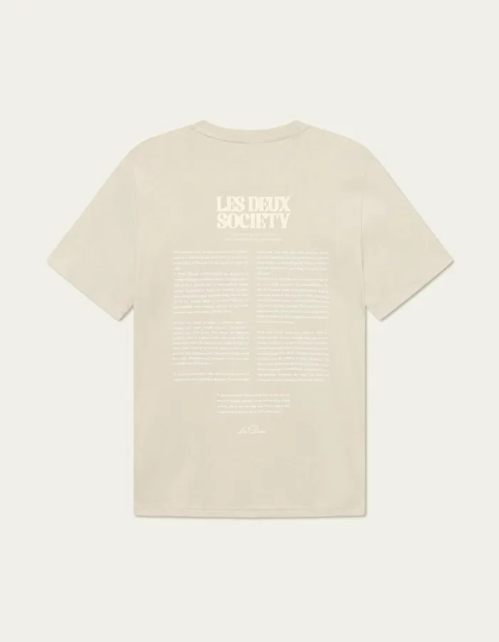 Tshirts Men Les Deux Society TShirt 8211 Light SandSummer Melon