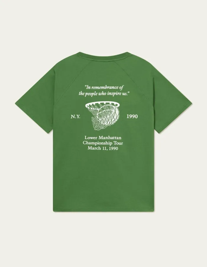 Tshirts Men Les Deux Tournament TShirt 8211 Vintage GreenWhite