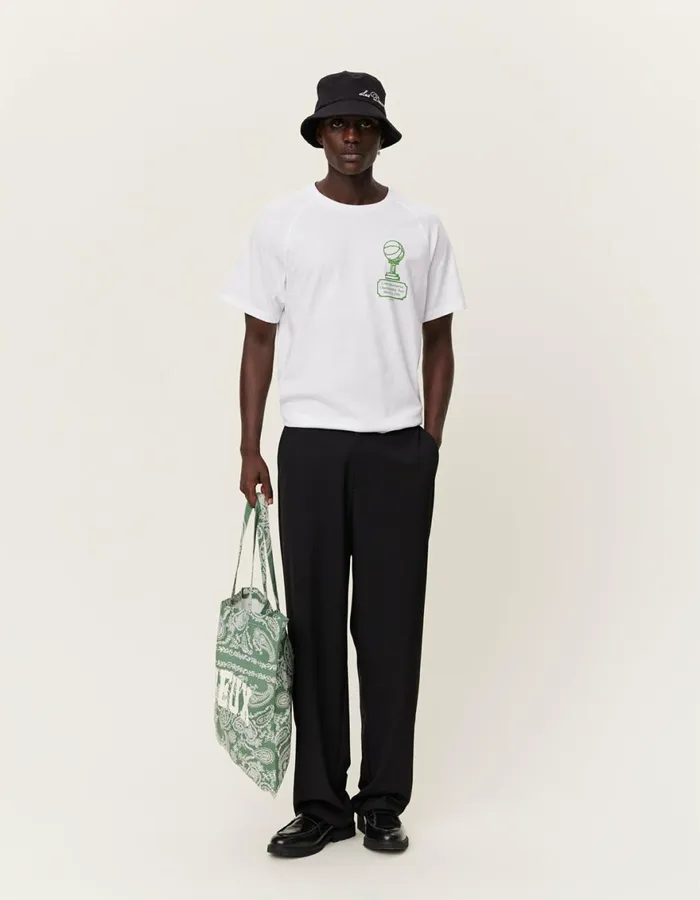 Tshirts Men Les Deux Tournament TShirt 8211 WhiteVintage Green