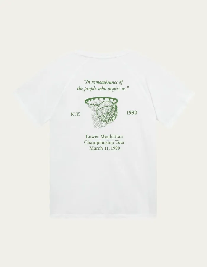 Tshirts Men Les Deux Tournament TShirt 8211 WhiteVintage Green