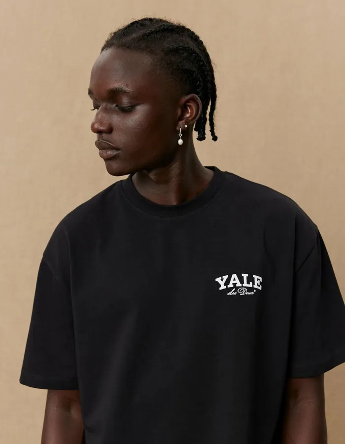 Tshirts Men Les Deux Yale Bulldog TShirt 8211 BlackBlack