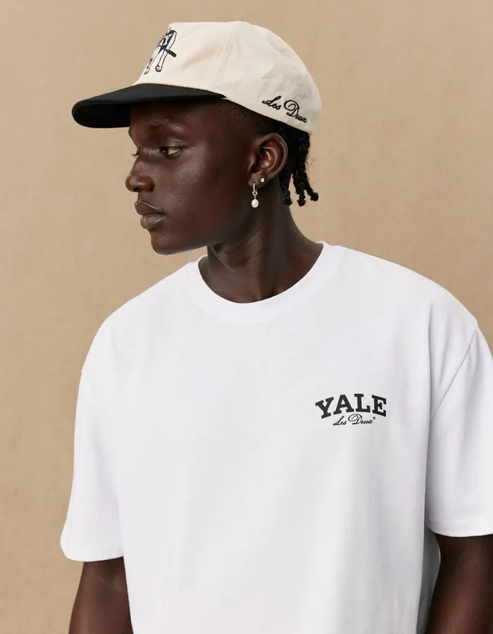 Tshirts Men Les Deux Yale Bulldog TShirt 8211 WhiteWhite