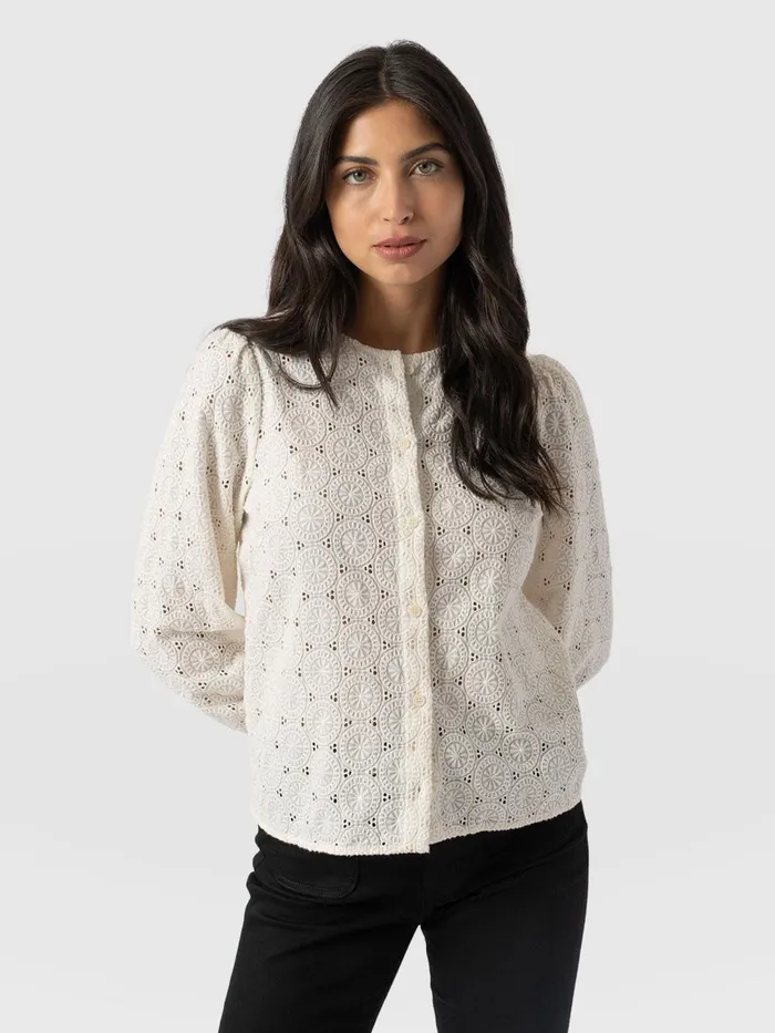 Tabitha Blouse 8211 Cream Broderie Cream Broderie Women Saint And Sofia Blouses and Shirts Tabitha Blouse 8211 Cream Broderie Cream Broderie Women Saint And Sofia Blouses and Shirts