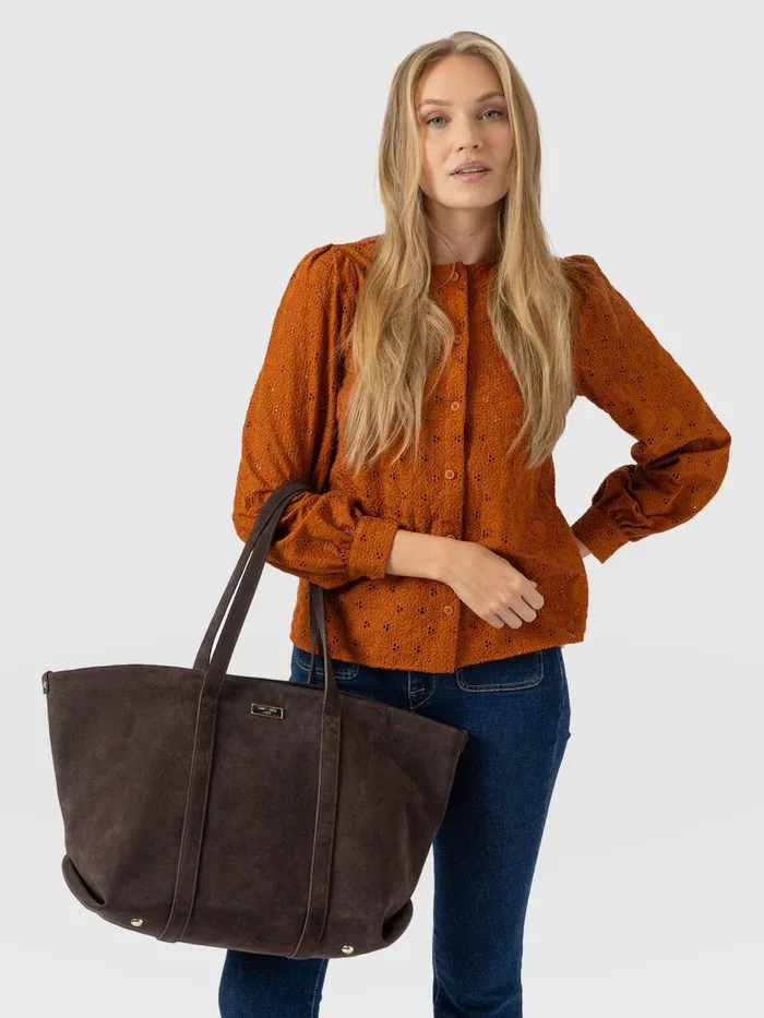 Tabitha Blouse 8211 Tan Tan Women Saint And Sofia Blouses and Shirts