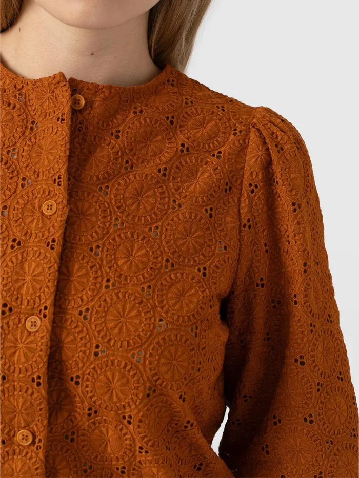 Tabitha Blouse 8211 Tan Tan Women Saint And Sofia Blouses and Shirts